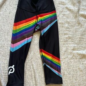 Peloton rainbow leggings